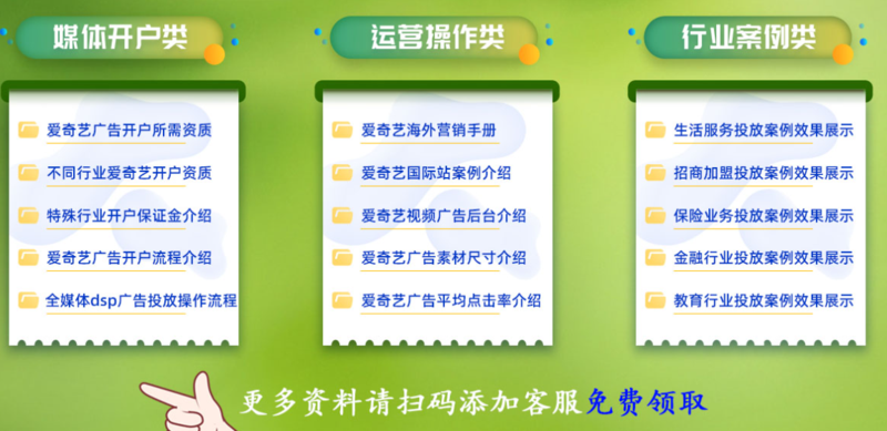 爱奇艺开户/运营/案例资料领取
