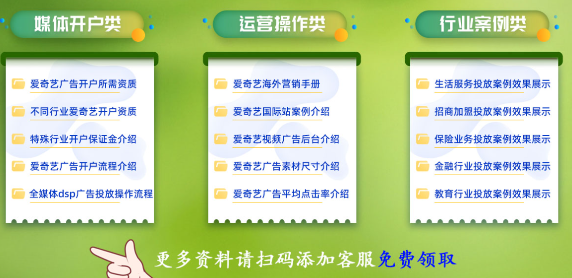 爱奇艺广告投放资料领取